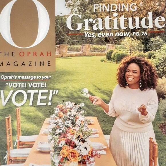 O The Oprah Magazine November 2020 FINDING GRATITUDE Volume 21, Number 10 - Picture 1 of 3